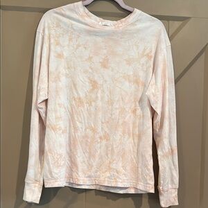 Double Zero Soft Peach Tie-Dye Top